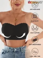 WavFit Strapless Tube Top Bra-CF। Black