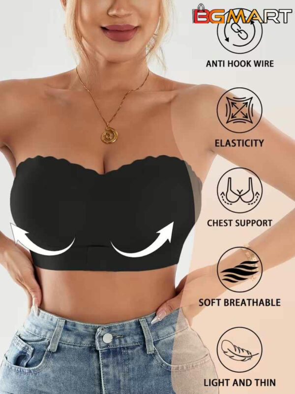 WavFit Strapless Tube Top Bra। Black