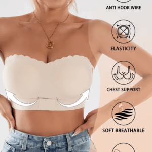 WavFit Strapless Tube Top Bra। Apricot । Size - L