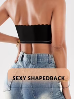 WavFit Strapless Tube Top Bra-CF। Black - Image 5