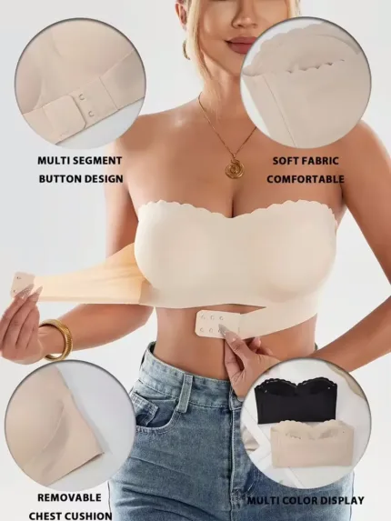 WavFit Strapless Tube Top Bra। Apricot