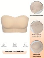 WavFit Strapless Tube Top Bra। Apricot - Image 3