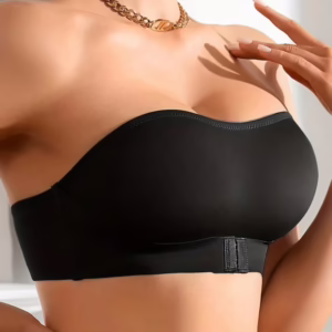 Elegant Strapless Tube Bra। Black । Size - XL