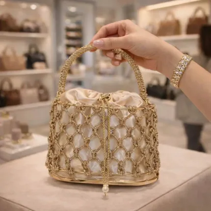 Luxury Diamond Bucket Bag